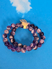 Chevron Amethyst Bracelet (10mm)