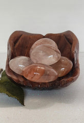 Hematoid Fire Quartz Palm Stone