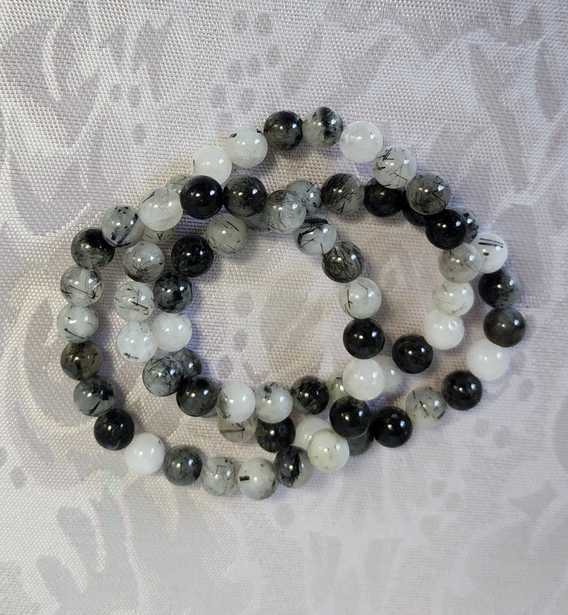 Tourmalinated Quartz Bracelet (8mm)